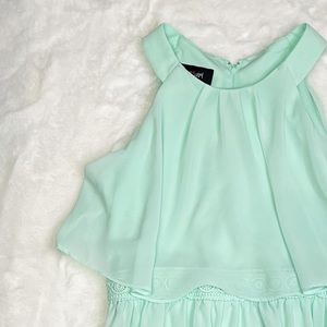 dillards {i.n. girl} sleeveless crochet lace trim popover dress